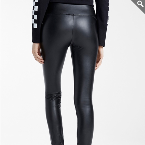 Black Vegan Leather Legging - Picture 3 of 6